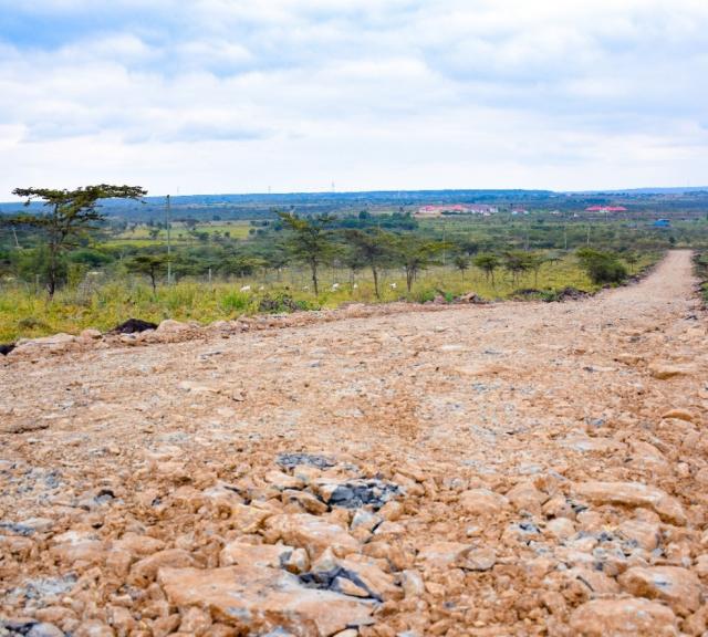 Grading, murraming and compacting access roads in Park Estate Ngong Phase I now complete