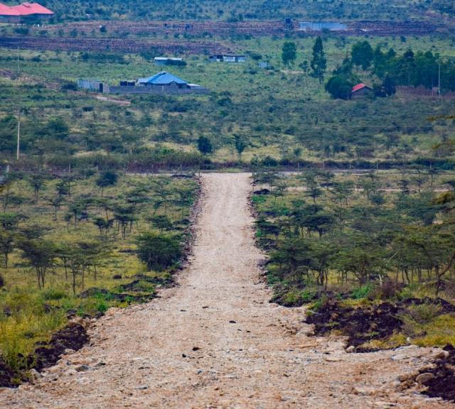 Grading, murraming and compacting access roads in Park Estate Ngong Phase I now complete